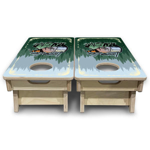 Living Life RV Style - Mini Cornhole Board Set (12" x 24") with 8 Mini Bags Cornhole Solutions