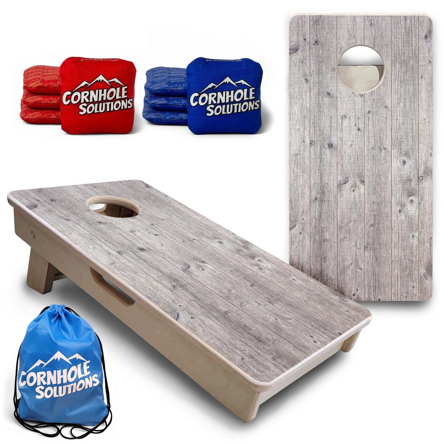 Grey Driftwood - Mini or Vacation Size Cornhole Boards Cornhole Solutions