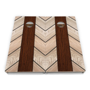Woodgrain Plank Collection Cornhole Boards – Tournament Series