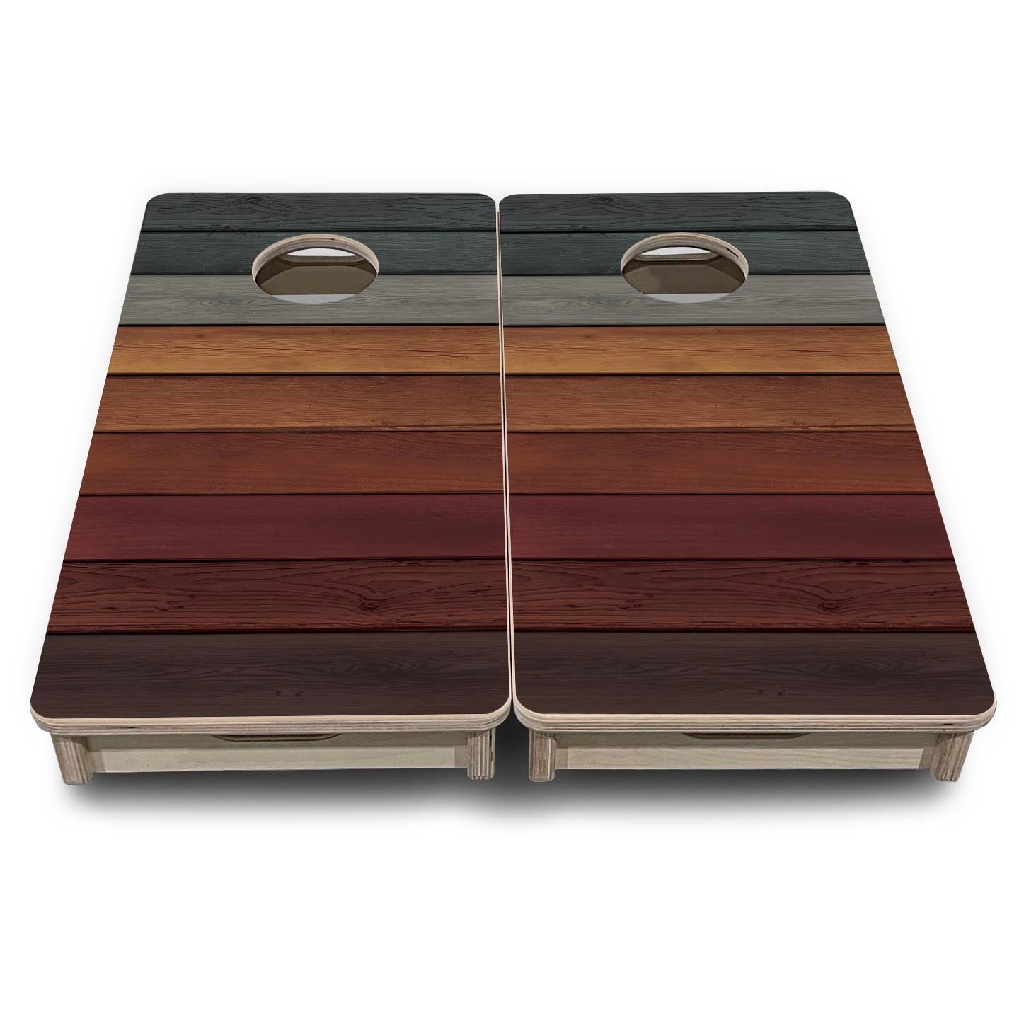 Smoked Timber - Mini or Vacation Size Cornhole Boards by Cornhole Solutions, custom cornhole board detail photo 2