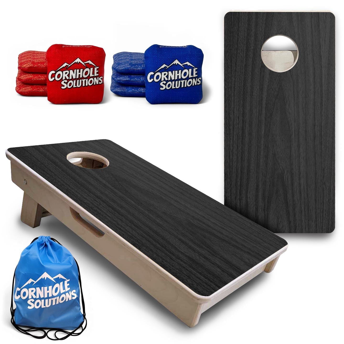 Dark Grey Wood - Mini or Vacation Size Cornhole Boards Cornhole Solutions