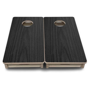 Dark Grey Wood - Mini or Vacation Size Cornhole Boards by Cornhole Solutions, custom cornhole board detail photo 2