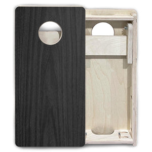 Dark Grey Wood - Mini or Vacation Size Cornhole Boards by Cornhole Solutions, custom cornhole board detail photo 6