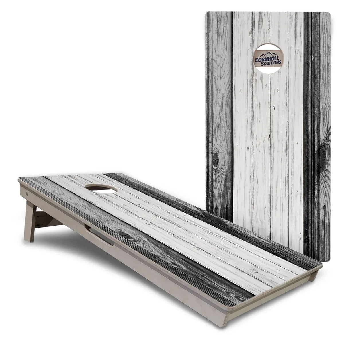 Grey Two Tone Slats Cornhole Boards – Tournament Series