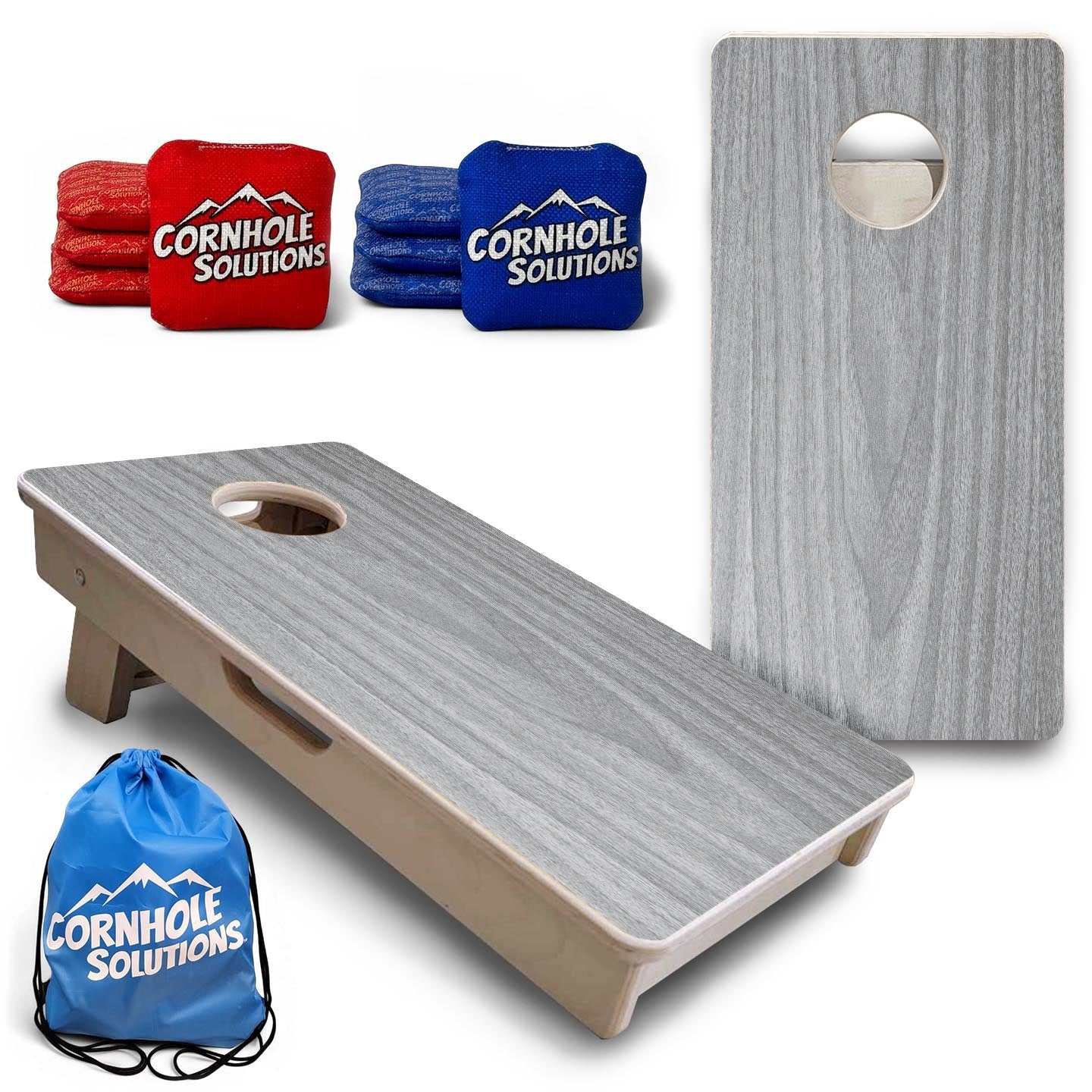 Light Grey Wood - Mini or Vacation Size Cornhole Boards Cornhole Solutions