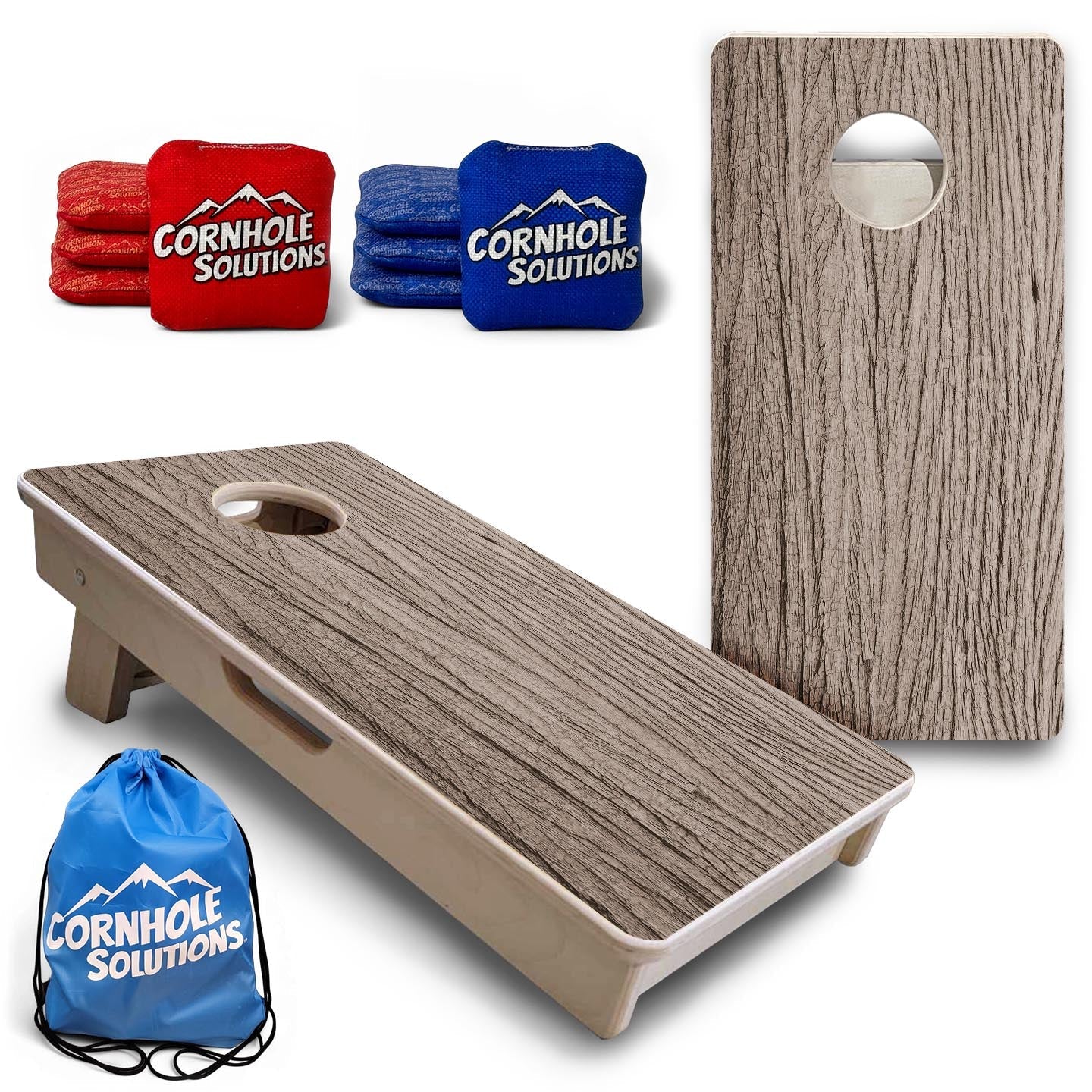 Weathered Oak - Mini or Vacation Size Cornhole Boards by Cornhole Solutions, custom cornhole board main product photo
