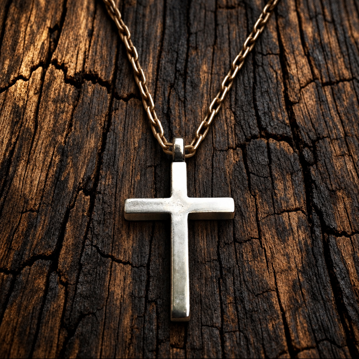 FAITH Classic Cross Necklace - Bronze