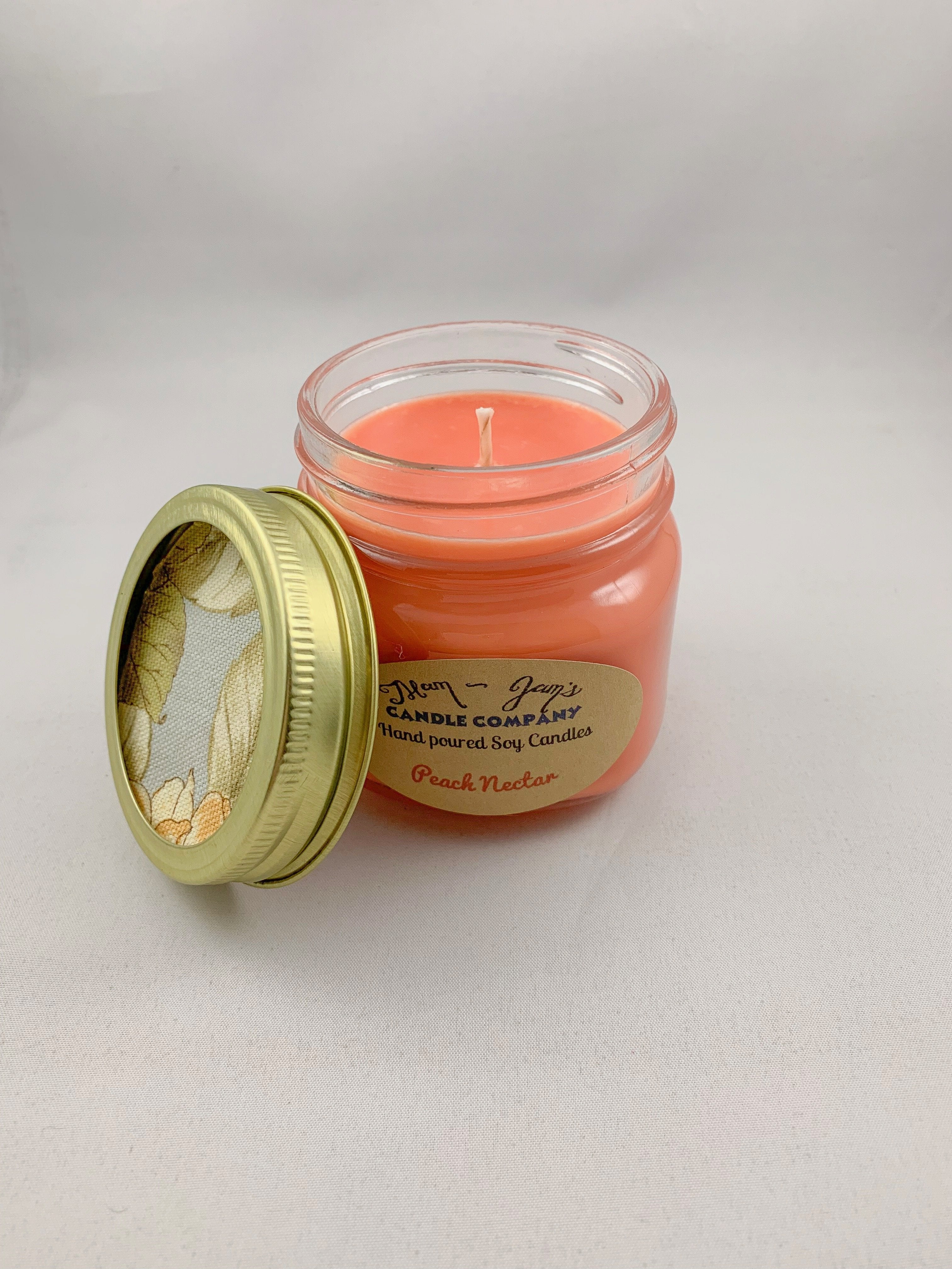 Peach Nectar soy candle and wax melts by Mam Jam’s Candle Company, detail image 2