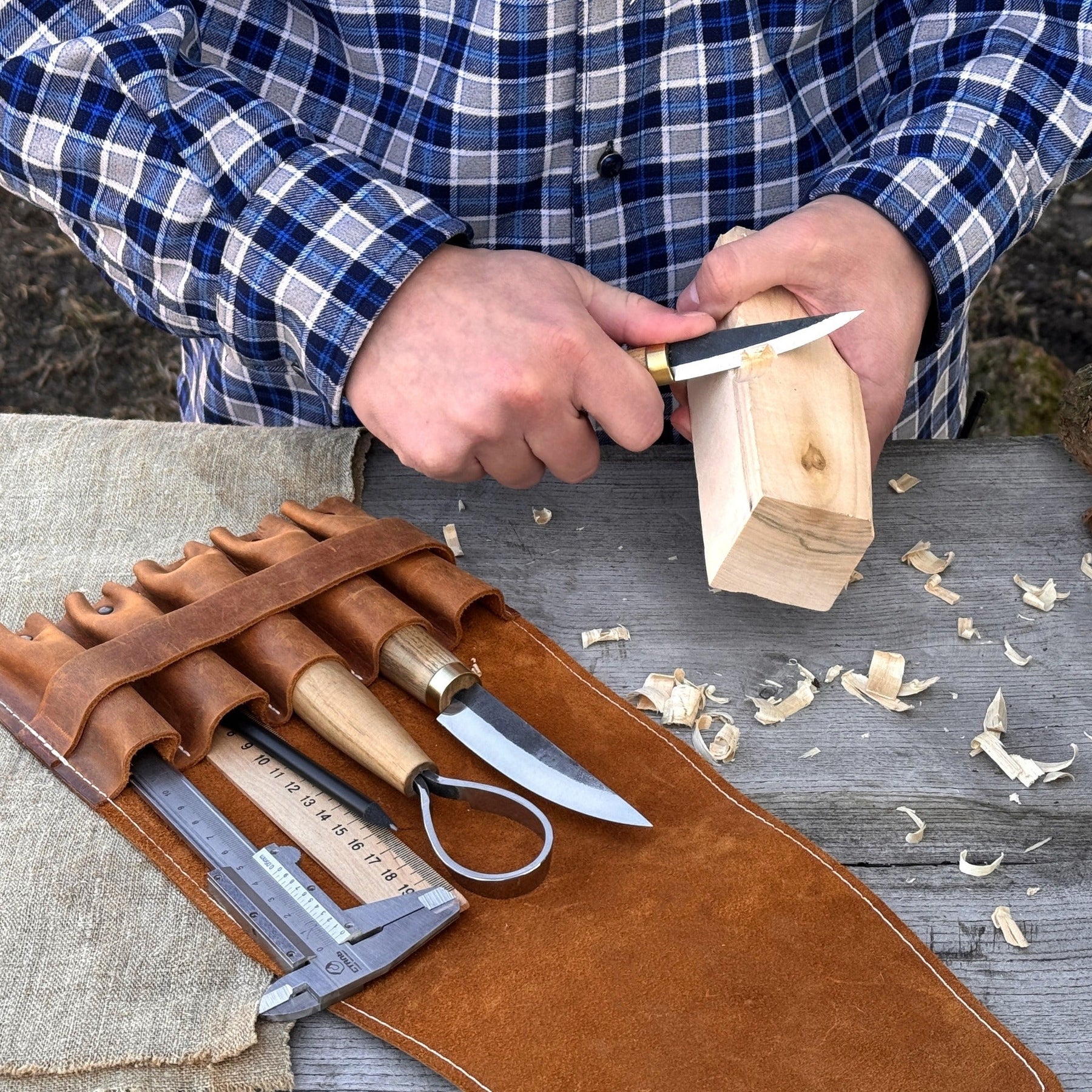 5-Pocket Leather Tool Case