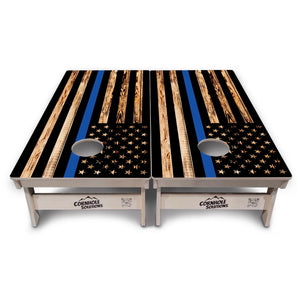 First Responder Rustic Flag Cornhole Boards – Tournament Series