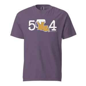 504 Louisiana Beer Mug Tee - COMFORT COLORS BRAND TEE Drink Beer Gear