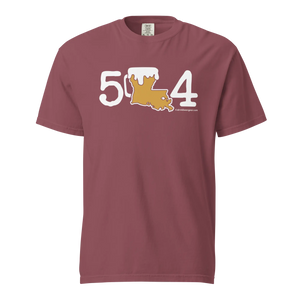 504 Louisiana Beer Mug Tee - COMFORT COLORS BRAND TEE Drink Beer Gear