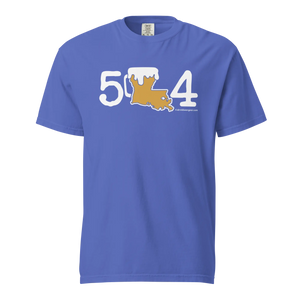 504 Louisiana Beer Mug Tee - COMFORT COLORS BRAND TEE Drink Beer Gear