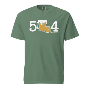 504 Louisiana Beer Mug Tee - COMFORT COLORS BRAND TEE Drink Beer Gear