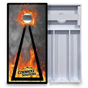Fire Triangle CS Logo Cornhole Boards - All Weather Series