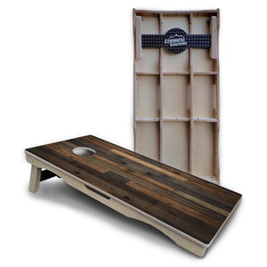 Rustic Mixed Woodgrain Cornhole Boards – Pro Lite or Pro Elite