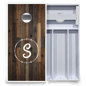 Wood Wreath Letter Cornhole Boards - All Weather Series