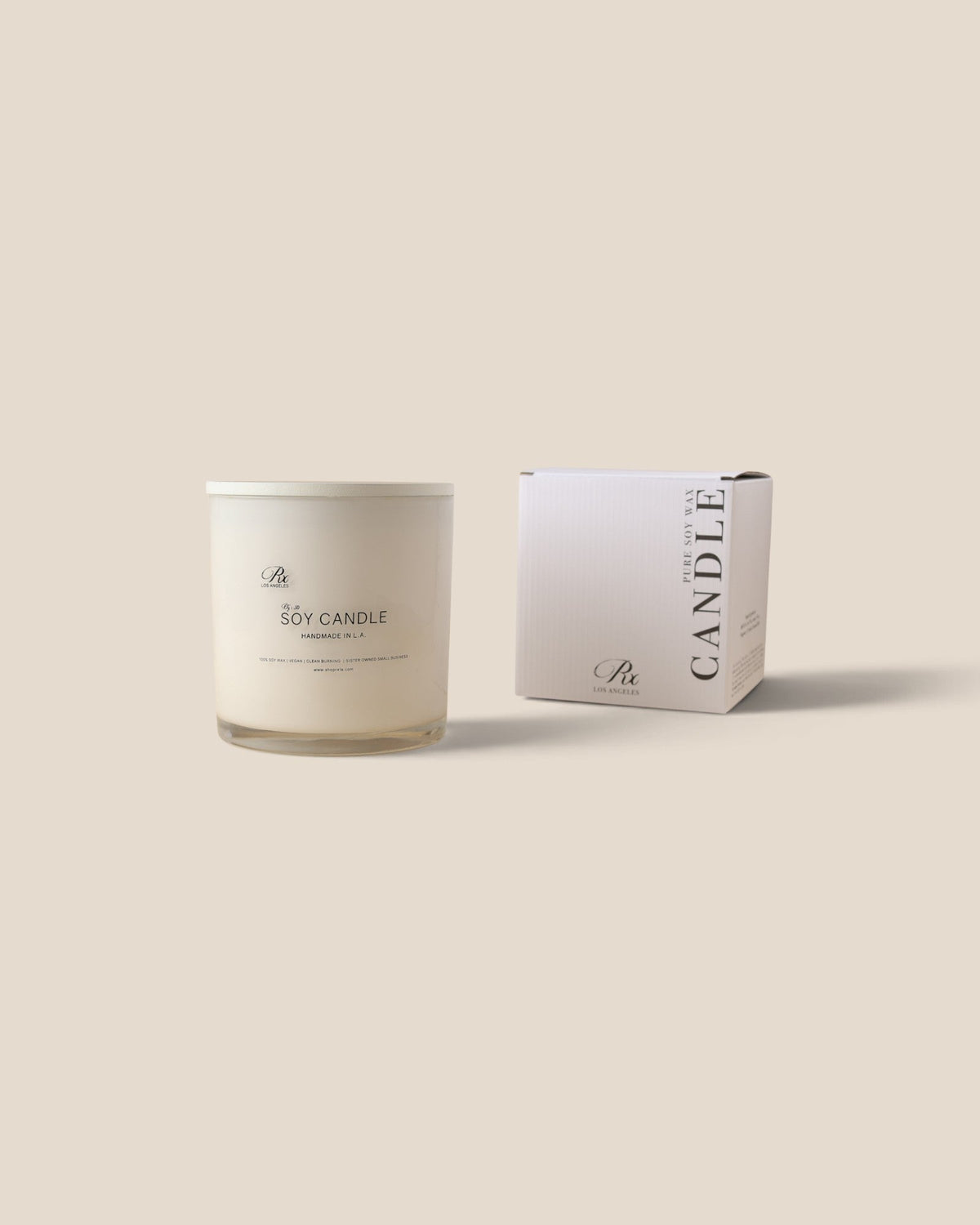 White Tea Soy Wax Candle by RXLA, product photo 9 of 9
