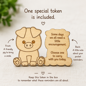 Personalized Wood Pocket Reminders, Custom Engraved Box, Handwriting Keepsake, Back to School Gift