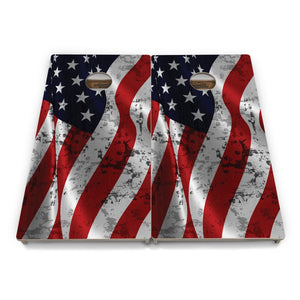 Rustic & Wavy Flag Collection Cornhole Boards – Tournament Series