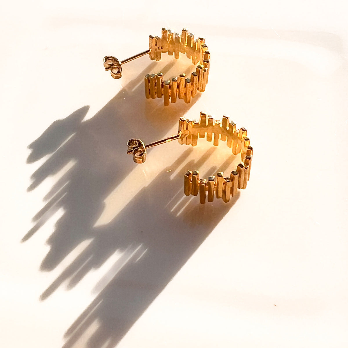 Kira Huggies | Gold Vermeil by Ke Bella, additional product image 3