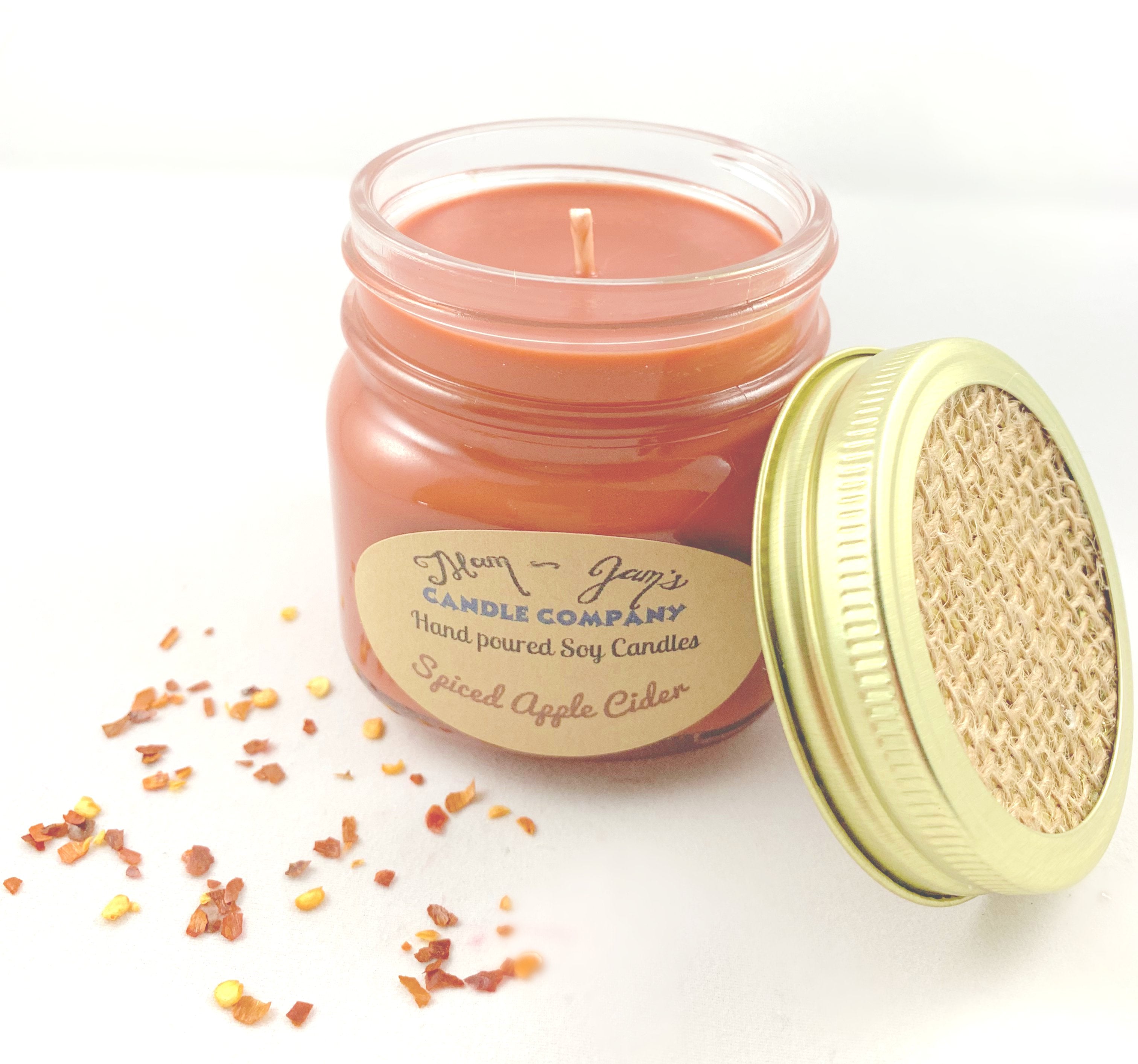 Spiced Apple soy candle and wax melts by Mam Jam’s Candle Company