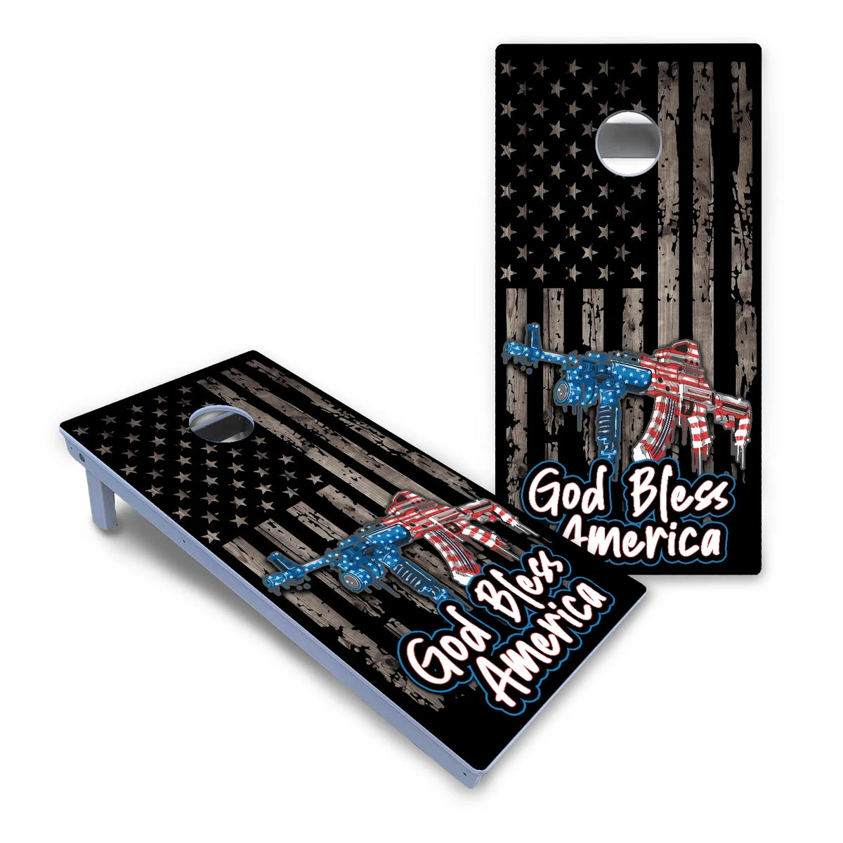 God Bless America Cornhole Boards - All Weather Series