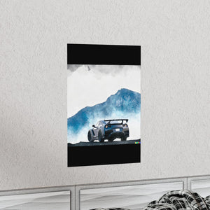Nissan GTR water color Matte Vertical Posters
