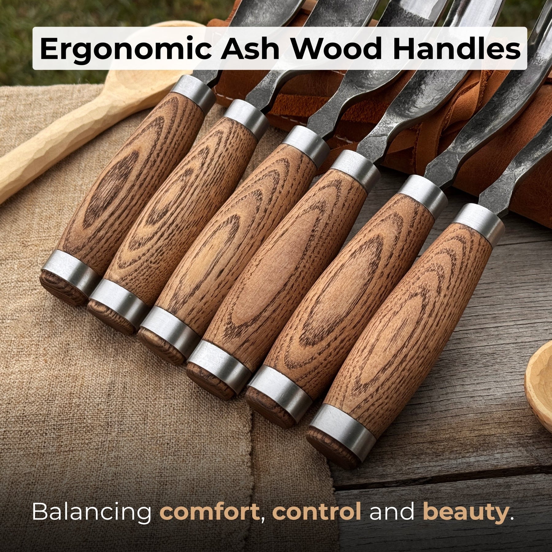 6-Piece Long Bent Gouge Set