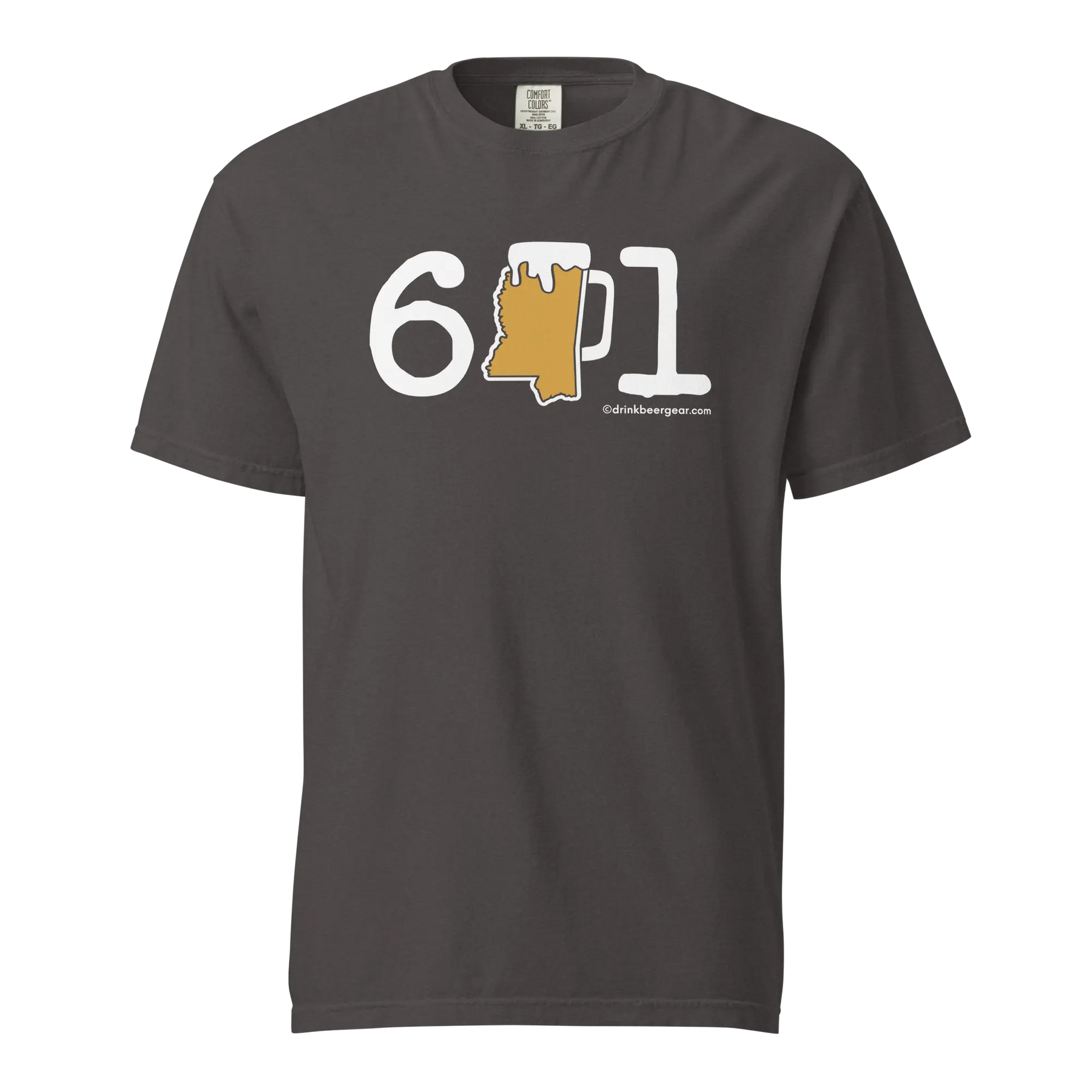 601 Mississippi Beer Mug Tee - COMFORT COLORS BRAND TEE Drink Beer Gear