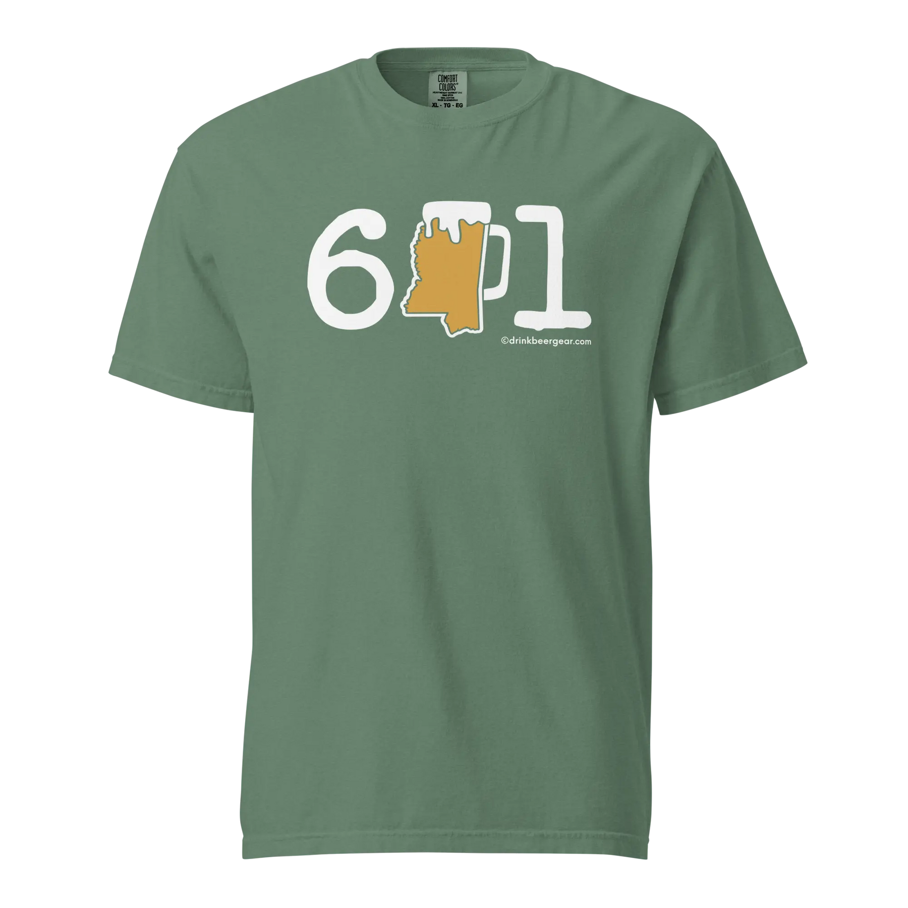 601 Mississippi Beer Mug Tee - COMFORT COLORS BRAND TEE Drink Beer Gear