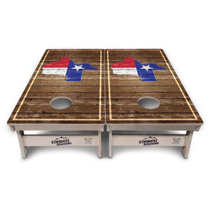 Texas Shape Wood Panel Cornhole Boards – Tournament Series