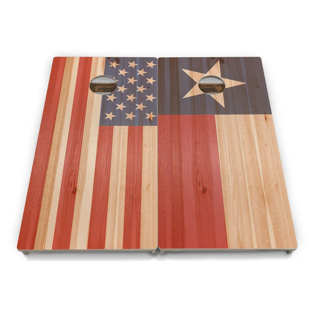 Faded Texas & USA Flag Cornhole Boards – Tournament Series