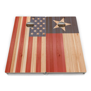 Faded Texas & USA Flag Cornhole Boards – Tournament Series
