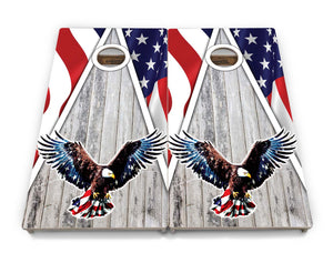 Eagle Whitewash Cornhole Boards – Tournament Series