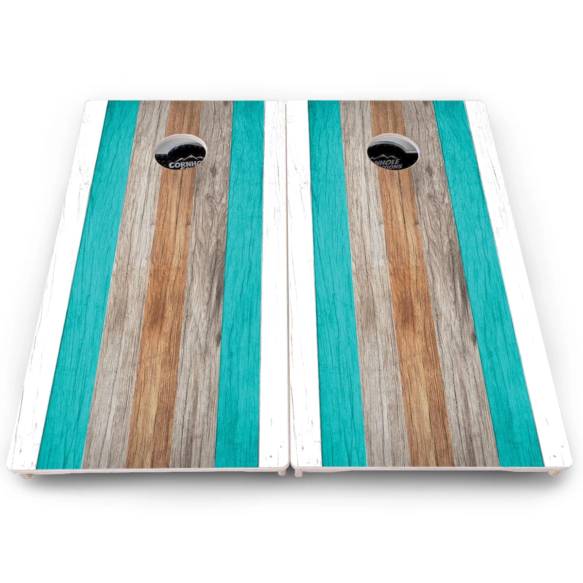 Beach Stripe Cornhole Boards – Pro Lite or Pro Elite