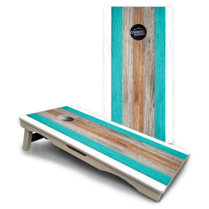Beach Stripe Cornhole Boards – Pro Lite or Pro Elite