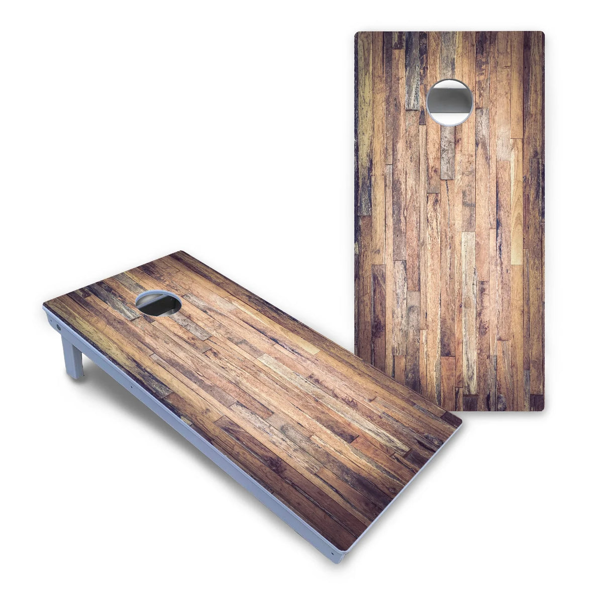 Barnwood Planks Cornhole Boards - All Weather Series