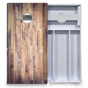 Barnwood Planks Cornhole Boards - All Weather Series