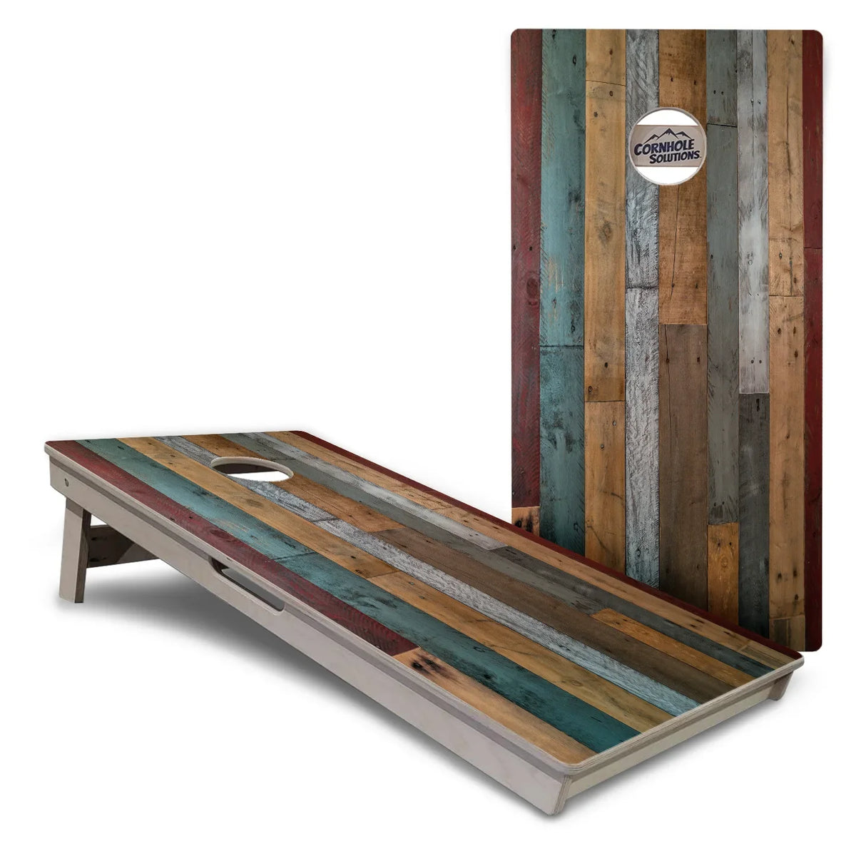 Metallic Wood Planks Cornhole Boards – Tournament Series