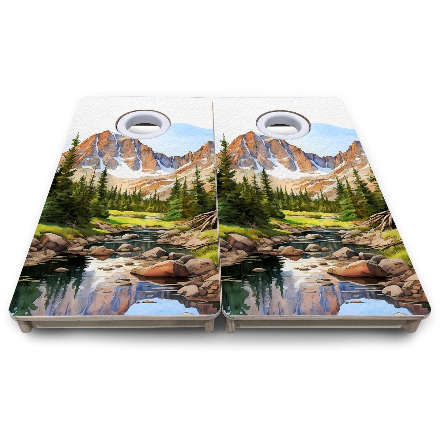 Rocky Mountains - Mini or Vacation Size Boards Cornhole Solutions