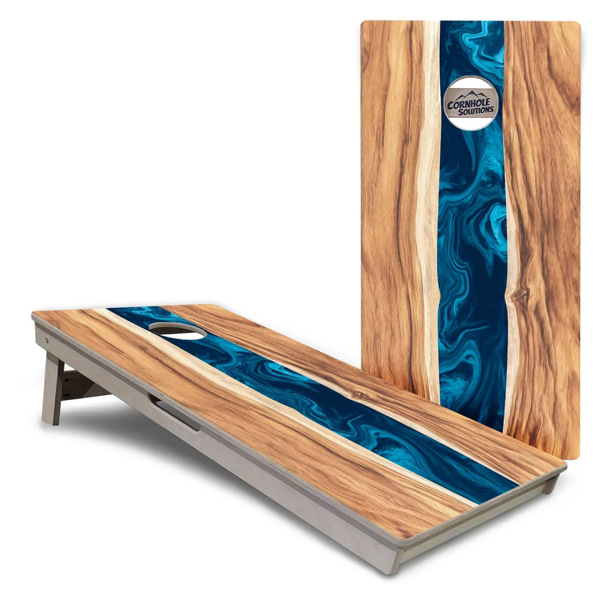 Live Edge River Cornhole Boards – Tournament Series