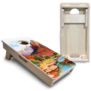 Zion - Mini or Vacation Size Boards by Cornhole Solutions, custom cornhole board detail photo 5