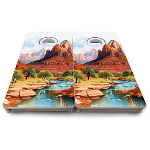 Zion - Mini or Vacation Size Boards by Cornhole Solutions, custom cornhole board detail photo 8