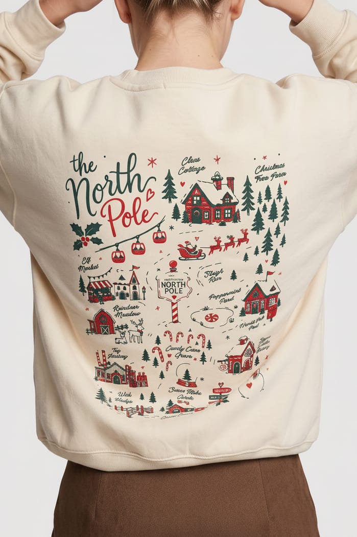 Take Me To The North Pole Ivory Sweatshirt by Southern Bliss Company