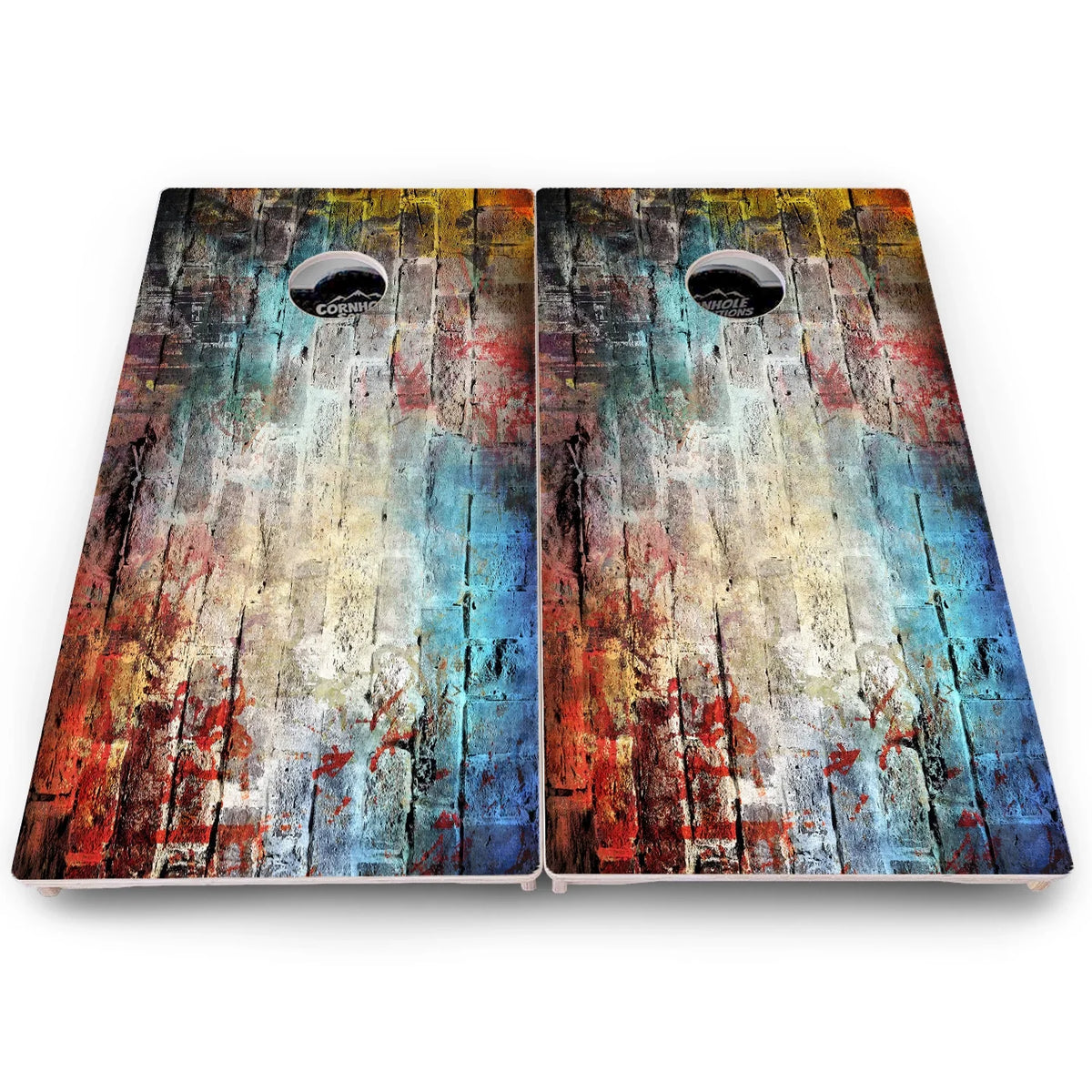 Blue & Green Lightning Cornhole Boards – Pro Lite or Pro Elite