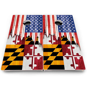 State Flag Cornhole Boards – HI to MD – Pro Lite or Pro Elite