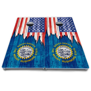 State Flag Designs South Dakota to Wyoming Cornhole Boards - All Weather Series