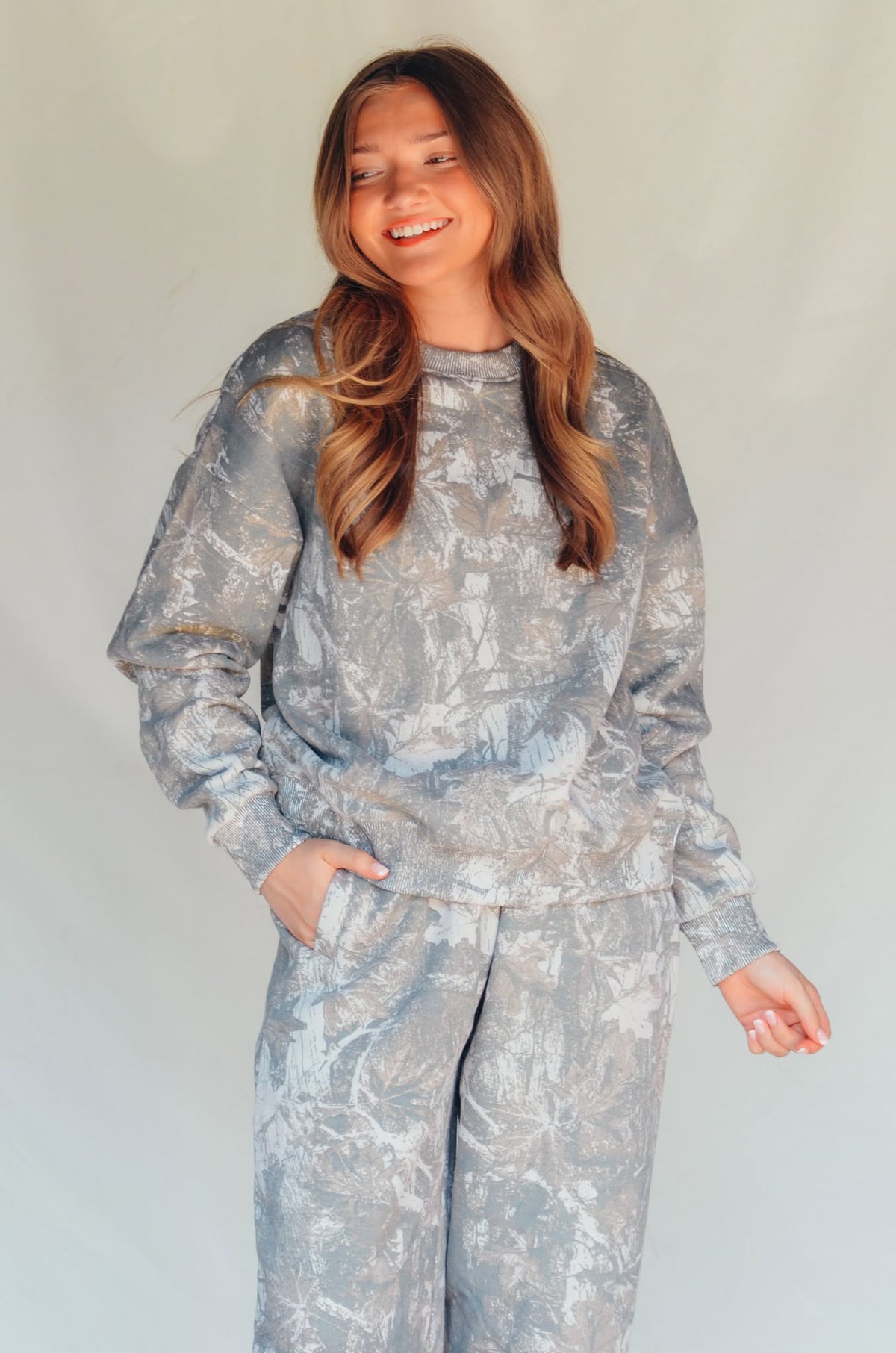 PREORDER ITEM (Estimated ship date 11/10) Vintage Camo Crew Sweatshirt by Southern Bliss Company – view 2