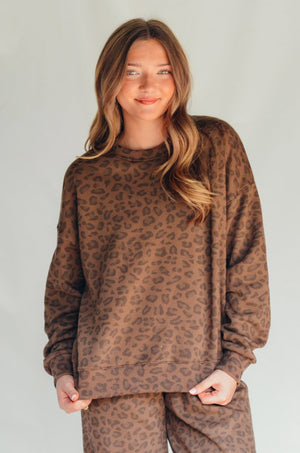 PREORDER ITEM (Estimated 11/10 ship date) Brown Leopard Sweatpants by Southern Bliss Company – view 4